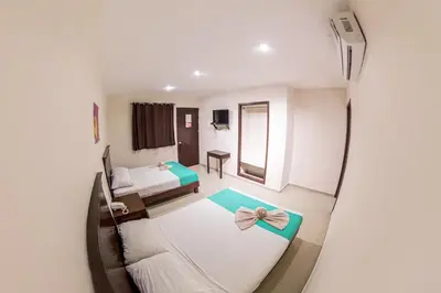 Cama o camas de una habitación en Hotel Villamar