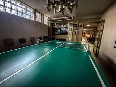 Sala de juegos en Azul Turquesa