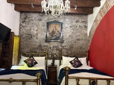 Cama o camas de una habitación en Hotel Boutique Posada XVII