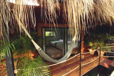 Jardín al aire libre en Hotel Noga