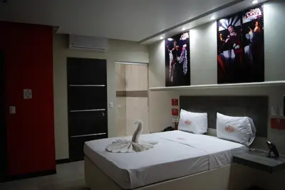 Cama o camas de una habitación en Motel el Circo