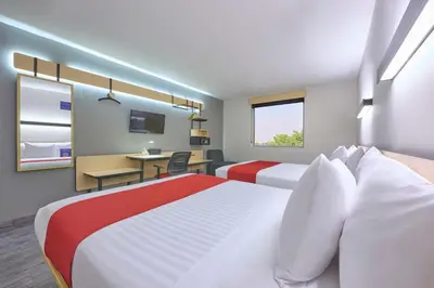 Cama o camas de una habitación en City Express by Marriott Ciudad de Mexico Aeropuerto