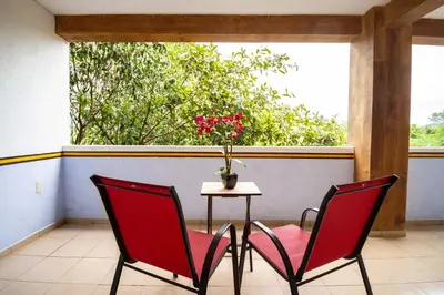 Jardín al aire libre en La Pirámide del Tepozteco