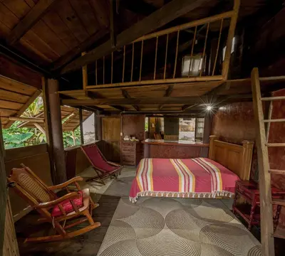 Cama o camas de una habitación en Cabañas Los Achicuales