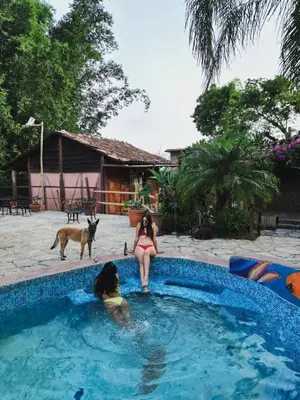 Piscina en o cerca de Cabañas Los Achicuales