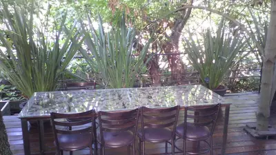 Jardín al aire libre en Casa Tepoztlán