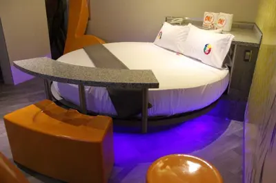Cama o camas de una habitación en Oh! Oriente Hotel