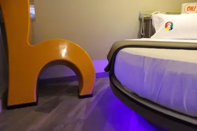 Cama o camas de una habitación en Oh! Oriente Hotel