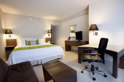 Cama o camas de una habitación en Holiday Inn Puebla La Noria by IHG