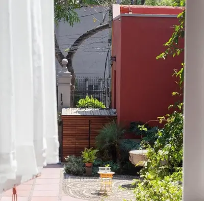 Jardín al aire libre en Casa Moctezuma
