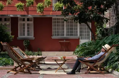 Jardín al aire libre en Casa Moctezuma