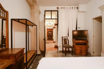 Cama o camas de una habitación en Hotel Casa Guivá