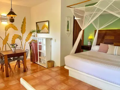 Cama o camas de una habitación en Hotel Casa Mixteca
