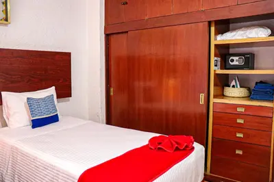 Cama o camas de una habitación en La Casita de Coyoacán