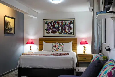 Cama o camas de una habitación en La Casita de Coyoacán