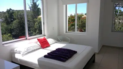 Cama o camas de una habitación en Rancho Macloy Hotel Spa & Social Events