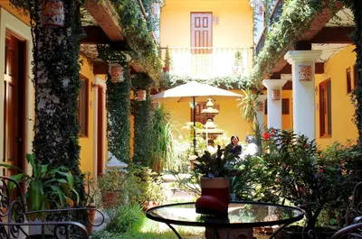 Jardín al aire libre en Hotel Dainzu