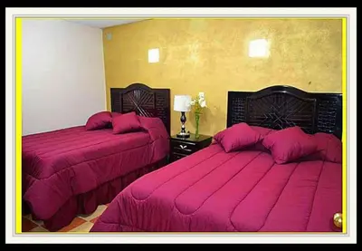 Cama o camas de una habitación en Hotel Milenio Nanacamilpa Tlaxcala