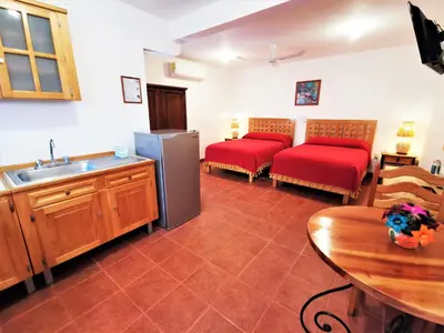 Cama o camas de una habitación en Hotel Casa de la Tía Tere