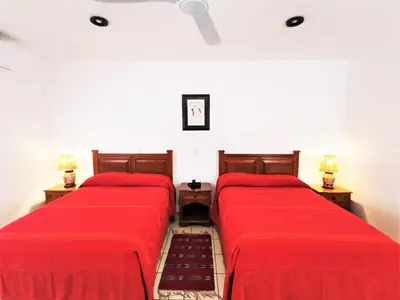 Cama o camas de una habitación en Hotel Casa de la Tía Tere