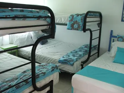 Cama o camas de una habitación en Casa cerca de las Estacas