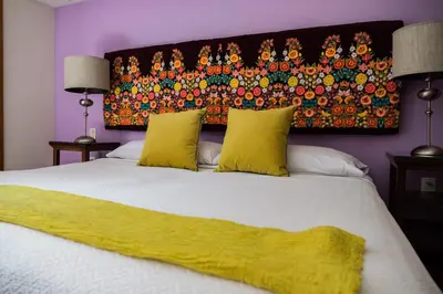Cama o camas de una habitación en Casa de las Bugambilias B&B