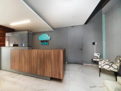 Una cocina o zona de cocina en Hotel Nube, Puebla Centro