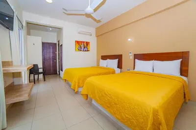 Cama o camas de una habitación en Hotel Nonni