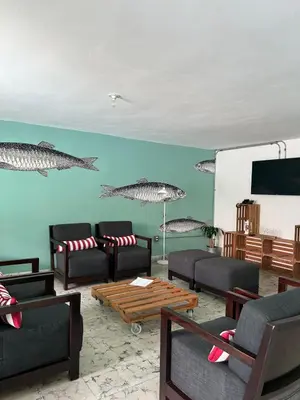Zona de estar de Mas Basico Hotel