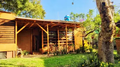 Jardín al aire libre en La Troje Cabañas