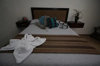 Cama o camas de una habitación en Hotel Sacre