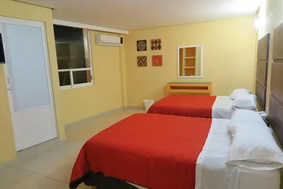 Cama o camas de una habitación en Hotel Bonaday