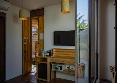 Una cocina o zona de cocina en Hotel Los Amantes