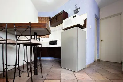 Una cocina o zona de cocina en Invernadero Inn