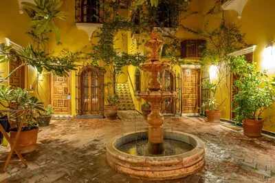 Jardín al aire libre en Suites La Hacienda