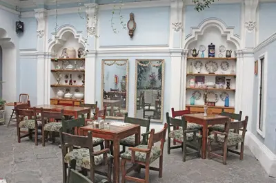 Un restaurante o sitio para comer en Hotel Boutique Casa de la Palma