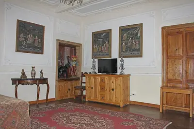 Una televisión o centro de entretenimiento en Hotel Boutique Casa de la Palma
