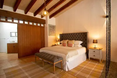 Cama o camas de una habitación en Quinta Ascensión Hotel Boutique Only Adults