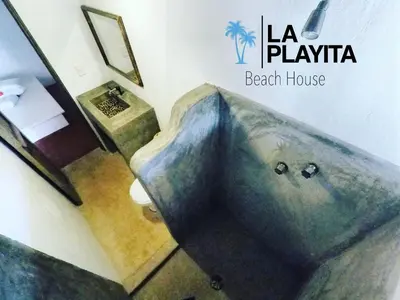 Zona de estar de La Playita Beach House