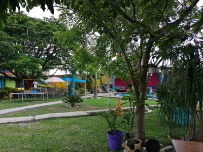 Jardín al aire libre en Hacienda San Miguel
