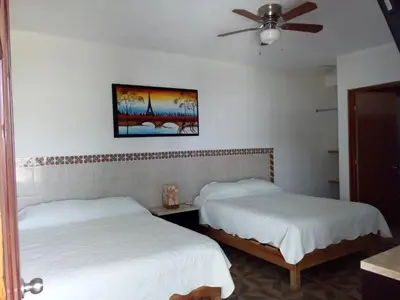 Cama o camas de una habitación en Hacienda San Miguel