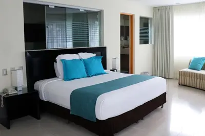 Cama o camas de una habitación en Hotel Rio 1300