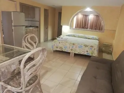 Cama o camas de una habitación en Hotel Las Torres Gemelas Acapulco