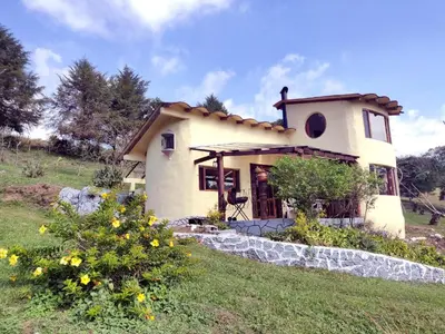 Jardín al aire libre en Casa de campo vacacional 