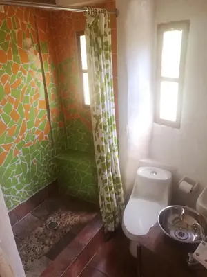 Un baño de Casa de campo vacacional 