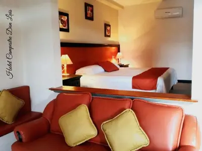 Cama o camas de una habitación en Hotel Campestre Don Luis