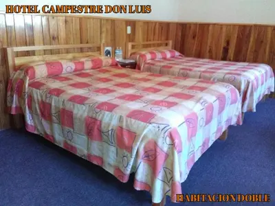 Cama o camas de una habitación en Hotel Campestre Don Luis