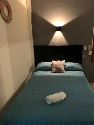 Cama o camas de una habitación en Hotel Las Brisas