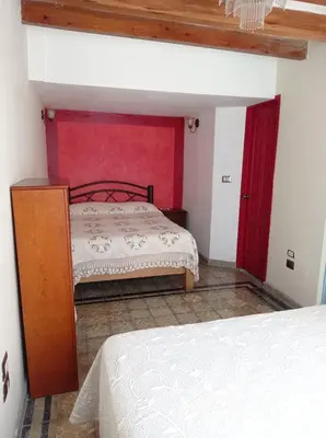 Cama o camas de una habitación en Posada Antiguo Camino Real