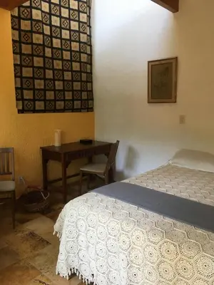 Cama o camas de una habitación en Refugio en el bosque de agua en Cuernavaca